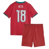 Camiseta Portugal Pedro Neto #18 Primera Equipación Replica Mundial 2026 para niños mangas cortas (+ Pantalones cortos)